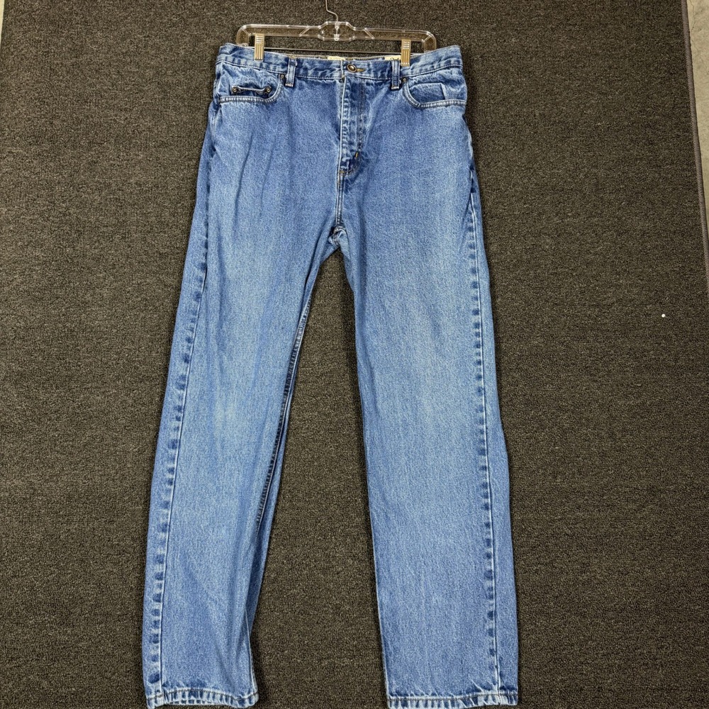 Red Head Brand Co Mens Straight Leg Jeans Medium Wash Blue 34x32 100% Cotton